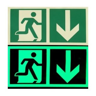 salida de emergencia fotoluminiscente E001 - E002