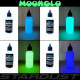 Pintura fosforescente al agua MOONGLO kit 4 colores