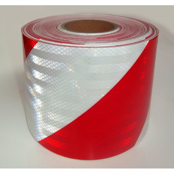 Cinta Reflectante Adhesiva PVC Alta Intensidad 5m x 5cm Rojo