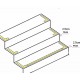 Marcadores fotoluminiscentes en L para escalones 