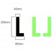 Marcadores fotoluminiscentes en L para escalones 