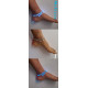 Pulsera tobillera turquesa fluorescente