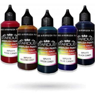 Pinturas para aerógrafo WPU Stardust Pro - 11 colores CANDY