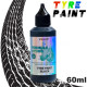 Pintura profesional para neumáticos: adherencia al caucho