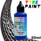 Pintura profesional para neumáticos: adherencia al caucho
