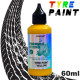 Pintura profesional para neumáticos: adherencia al caucho